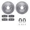6512-72242 Brake Rotors w/5000 Advanced Brake Pads Kit with Hardware, 2006-2012 Mitsubishi, Position: Rear - image 1