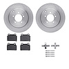 6512-72245 Brake Rotors w/5000 Advanced Brake Pads Kit with Hardware, 2008-2015 Mitsubishi, Position: Rear - image 1