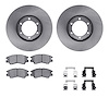 6512-72266 Brake Rotors w/5000 Advanced Brake Pads Kit with Hardware, 1986-1996 Multiple Makes/Models, Position: Front - image 1