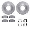 6512-72272 Brake Rotors w/5000 Advanced Brake Pads Kit with Hardware, 1987-1989 Multiple Makes/Models, Position: Front - image 1