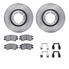 6512-72275 Brake Rotors w/5000 Advanced Brake Pads Kit with Hardware, 1986-1995 Multiple Makes/Models, Position: Front - image 1