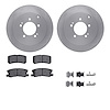 6512-72305 Brake Rotors w/5000 Advanced Brake Pads Kit with Hardware, 2007-2015 Mitsubishi, Position: Rear - image 1