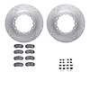 6512-72320 Brake Rotors w/5000 Advanced Brake Pads Kit with Hardware, 2010-2011 Freightliner, Position: Rear