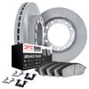 6512-72320 Brake Rotors w/5000 Advanced Brake Pads Kit with Hardware, 2010-2011 Freightliner, Position: Rear - image 2