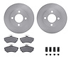 6512-73082 Brake Rotors w/5000 Advanced Brake Pads Kit with Hardware, 1988-1992 Audi/Volkswagen, Position: Front - image 1