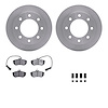 6512-73112 Brake Rotors w/5000 Advanced Brake Pads Kit with Hardware, 1983-1986 Audi/Volkswagen, Position: Front - image 1