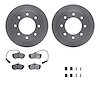 6512-73113 Brake Rotors w/5000 Advanced Brake Pads Kit with Hardware, 1983-1986 Audi/Volkswagen, Position: Front - image 1