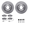 6512-73154 Brake Rotors w/5000 Advanced Brake Pads Kit with Hardware, 1990-1997 Audi/Volkswagen, Position: Front - image 1