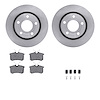 6512-73194 Brake Rotors w/5000 Advanced Brake Pads Kit with Hardware, 2000-2003 Audi/Volkswagen, Position: Rear - image 1