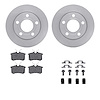 6512-73200 Brake Rotors w/5000 Advanced Brake Pads Kit with Hardware, 1999-2002 Audi/Volkswagen, Position: Rear - image 1