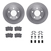 6512-73205 Brake Rotors w/5000 Advanced Brake Pads Kit with Hardware, 2001-2005 Audi/Volkswagen, Position: Rear - image 1
