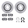 6512-73234 Brake Rotors w/5000 Advanced Brake Pads Kit with Hardware, 2004-2009 Audi/Volkswagen, Position: Rear - image 1