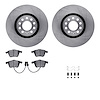 6512-73250 Brake Rotors w/5000 Advanced Brake Pads Kit with Hardware, 2001-2005 Audi/Volkswagen, Position: Front - image 1