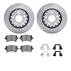 6512-73276 Brake Rotors w/5000 Advanced Brake Pads Kit with Hardware, 2004-2010 Audi/Volkswagen, Position: Rear - image 1