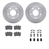 6512-73295 Brake Rotors w/5000 Advanced Brake Pads Kit with Hardware, 2002-2006 Audi/Volkswagen, Position: Rear - image 1