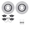 6512-73300 Brake Rotors w/5000 Advanced Brake Pads Kit with Hardware, 1997-2000 Audi/Volkswagen, Position: Front - image 1