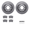 6512-73307 Brake Rotors w/5000 Advanced Brake Pads Kit with Hardware, 2002-2006 Audi/Volkswagen, Position: Rear - image 1