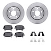 6512-73328 Brake Rotors w/5000 Advanced Brake Pads Kit with Hardware, 2009-2015 Audi/Volkswagen, Position: Rear - image 1
