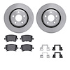 6512-73337 Brake Rotors w/5000 Advanced Brake Pads Kit with Hardware, 2012-2013 Audi/Volkswagen, Position: Rear - image 1