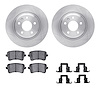 6512-73362 Brake Rotors w/5000 Advanced Brake Pads Kit with Hardware, 2012-2017 Audi/Volkswagen, Position: Rear - image 1