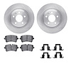 6512-73363 Brake Rotors w/5000 Advanced Brake Pads Kit with Hardware, 2012-2013 Audi/Volkswagen, Position: Rear - image 1