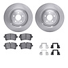 6512-73373 Brake Rotors w/5000 Advanced Brake Pads Kit with Hardware, 2011-2018 Audi/Volkswagen, Position: Rear - image 1