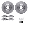 6512-73387 Brake Rotors w/5000 Advanced Brake Pads Kit with Hardware, 2012-2013 Audi/Volkswagen, Position: Front - image 1