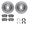 6512-73400 Brake Rotors w/5000 Advanced Brake Pads Kit with Hardware, 2008-2017 Audi/Volkswagen, Position: Rear - image 1