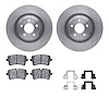 6512-73403 Brake Rotors w/5000 Advanced Brake Pads Kit with Hardware, 2014-2018 Audi/Volkswagen, Position: Rear - image 1