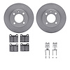 6512-74075 Brake Rotors w/5000 Advanced Brake Pads Kit with Hardware, 1973-1980 Audi/Volkswagen, Position: Front - image 1