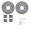 6512-74076 Brake Rotors w/5000 Advanced Brake Pads Kit with Hardware, 1973-1980 Audi/Volkswagen, Position: Front - image 1