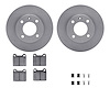 6512-74077 Brake Rotors w/5000 Advanced Brake Pads Kit with Hardware, 1977-1977 Audi/Volkswagen, Position: Front - image 1