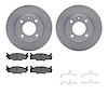 6512-74081 Brake Rotors w/5000 Advanced Brake Pads Kit with Hardware, 1980-1984 Audi/Volkswagen, Position: Front - image 1