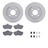 6512-74195 Brake Rotors w/5000 Advanced Brake Pads Kit with Hardware, 1996-1996 Audi/Volkswagen, Position: Front - image 1