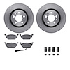 6512-74209 Brake Rotors w/5000 Advanced Brake Pads Kit with Hardware, 1998-1999 Audi/Volkswagen, Position: Front - image 1