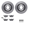 6512-74211 Brake Rotors w/5000 Advanced Brake Pads Kit with Hardware, 1999-2010 Audi/Volkswagen, Position: Front - image 1
