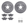 6512-74218 Brake Rotors w/5000 Advanced Brake Pads Kit with Hardware, 1998-1998 Audi/Volkswagen, Position: Front - image 1