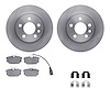 6512-74245 Brake Rotors w/5000 Advanced Brake Pads Kit with Hardware, 2000-2000 Audi/Volkswagen, Position: Rear - image 1