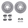 6512-74258 Brake Rotors w/5000 Advanced Brake Pads Kit with Hardware, 2001-2003 Audi/Volkswagen, Position: Rear - image 1
