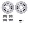 6512-74291 Brake Rotors w/5000 Advanced Brake Pads Kit with Hardware, 2000-2006 Audi/Volkswagen, Position: Rear - image 1