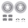 6512-74292 Brake Rotors w/5000 Advanced Brake Pads Kit with Hardware, 2004-2005 Audi/Volkswagen, Position: Rear - image 1