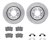 6512-74293 Brake Rotors w/5000 Advanced Brake Pads Kit with Hardware, 2003-2006 Audi/Volkswagen, Position: Rear - image 1