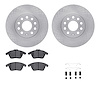 6512-74318 Brake Rotors w/5000 Advanced Brake Pads Kit with Hardware, 2011-2019 Audi/Volkswagen, Position: Front - image 1