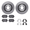 6512-74332 Brake Rotors w/5000 Advanced Brake Pads Kit with Hardware, 2006-2021 Audi/Volkswagen, Position: Rear - image 1