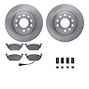 6512-74368 Brake Rotors w/5000 Advanced Brake Pads Kit with Hardware, 2011-2015 Audi/Volkswagen, Position: Front - image 1