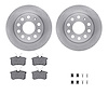 6512-74377 Brake Rotors w/5000 Advanced Brake Pads Kit with Hardware, 2010-2013 Audi/Volkswagen, Position: Rear - image 1