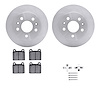 6512-74391 Brake Rotors w/5000 Advanced Brake Pads Kit with Hardware, 1972-1978 Audi/Volkswagen, Position: Front