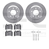 6512-74429 Brake Rotors w/5000 Advanced Brake Pads Kit with Hardware, 2008-2009 Audi/Volkswagen, Position: Rear - image 1