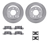 6512-74430 Brake Rotors w/5000 Advanced Brake Pads Kit with Hardware, 2011-2018 Multiple Makes/Models, Position: Rear - image 1
