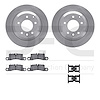 6512-74431 Brake Rotors w/5000 Advanced Brake Pads Kit with Hardware, 2011-2014 Porsche, Position: Rear - image 1